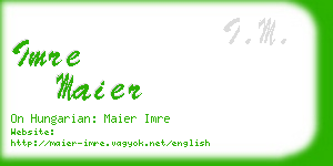 imre maier business card